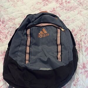 Adidas Gray and Black Backpack with Classic Design